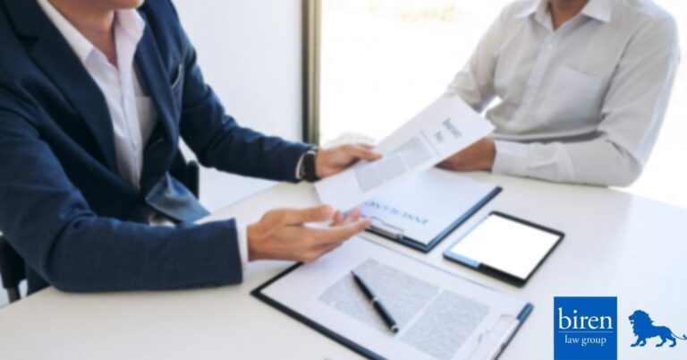 Person holds document.